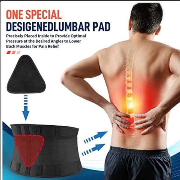 NWT FEATOL Sciatica Belt Lumbar Support Lower Back Brace Pad for Men Women L XL - Picture 1 of 7